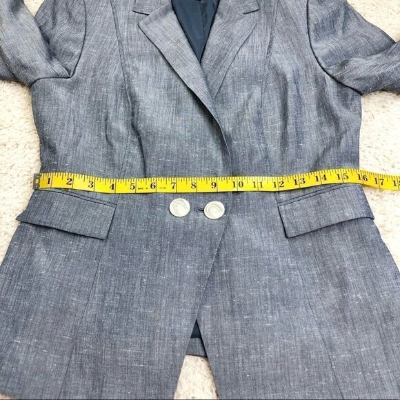 Classiques Entier Women’s Gray Double Breasted One Button Blazer Size M - Picture 5 of 10